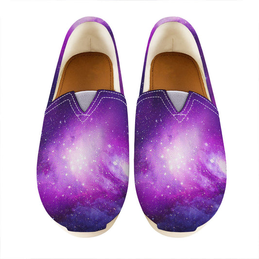 Purple Starfield Galaxy Space Print Casual Shoes