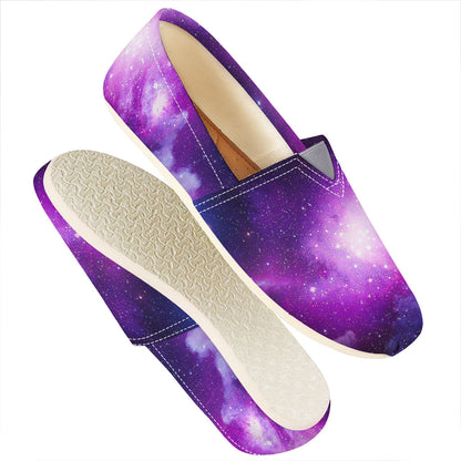 Purple Starfield Galaxy Space Print Casual Shoes