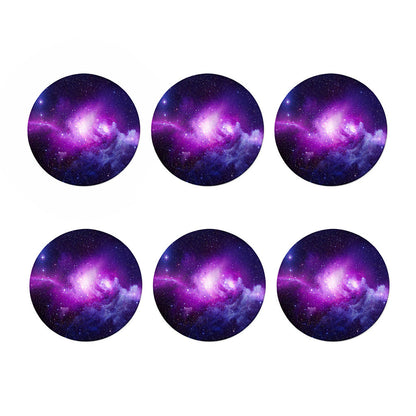 Purple Starfield Galaxy Space Print Coaster Set