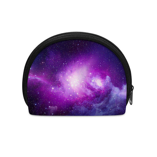 Purple Starfield Galaxy Space Print Coin Purse