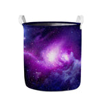 Purple Starfield Galaxy Space Print Collapsible Laundry Basket