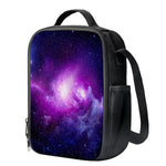 Purple Starfield Galaxy Space Print Crossbody Lunch Bag