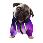 Purple Starfield Galaxy Space Print Dog Zip Up Hoodie