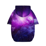 Purple Starfield Galaxy Space Print Dog Zip Up Hoodie