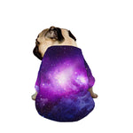 Purple Starfield Galaxy Space Print Dog Zip Up Jacket