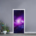 Purple Starfield Galaxy Space Print Door Sticker