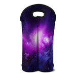 Purple Starfield Galaxy Space Print Double Neoprene Wine Tote