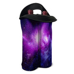 Purple Starfield Galaxy Space Print Double Neoprene Wine Tote