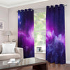 Purple Starfield Galaxy Space Print Extra Wide Grommet Curtains