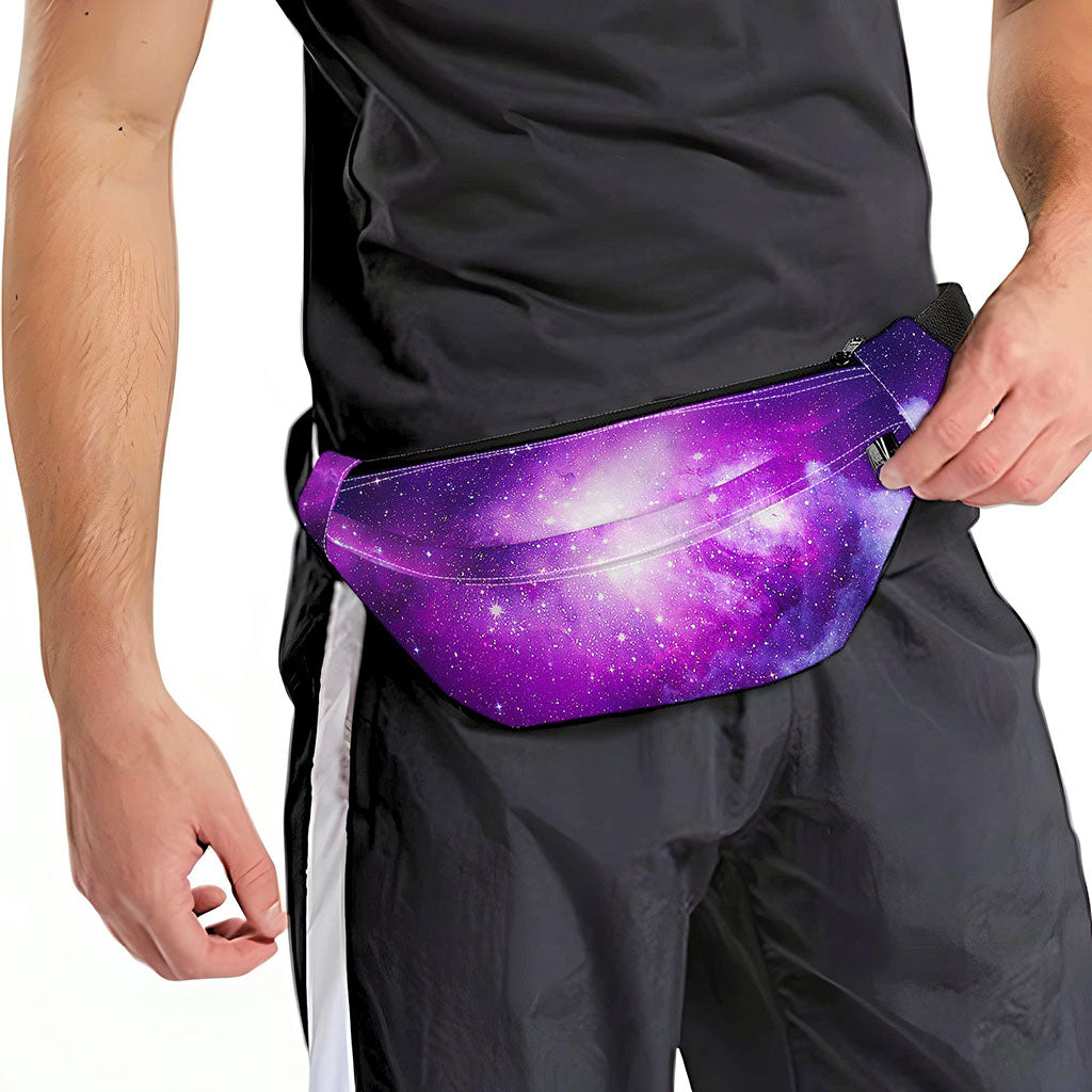 Purple Starfield Galaxy Space Print Fanny Pack