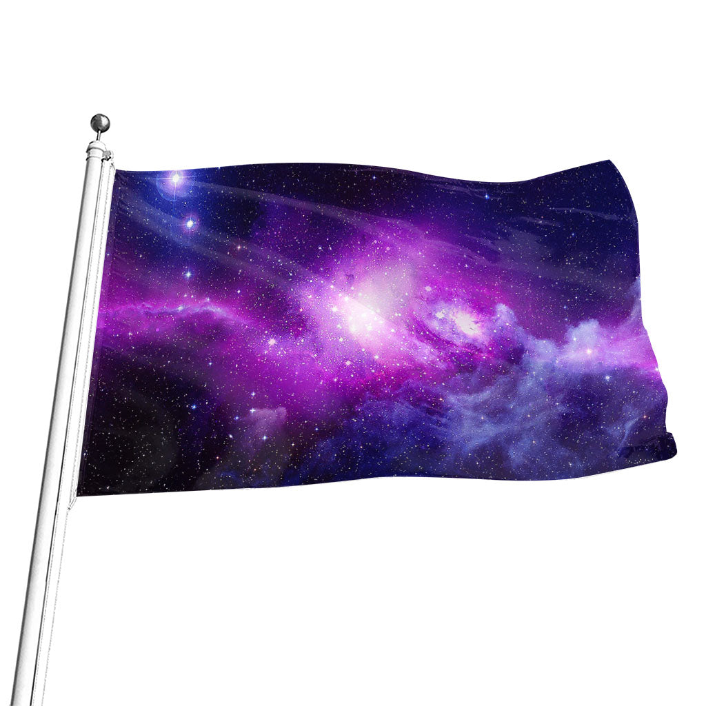 Purple Starfield Galaxy Space Print Flag
