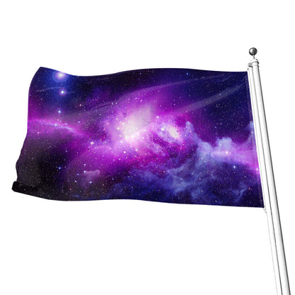 Purple Starfield Galaxy Space Print Flag
