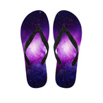 Purple Starfield Galaxy Space Print Flip Flops