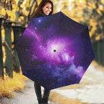 Purple Starfield Galaxy Space Print Foldable Umbrella