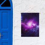 Purple Starfield Galaxy Space Print Garden Flag