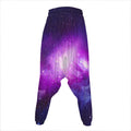 Purple Starfield Galaxy Space Print Hammer Pants