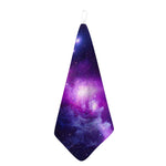 Purple Starfield Galaxy Space Print Hand Towel