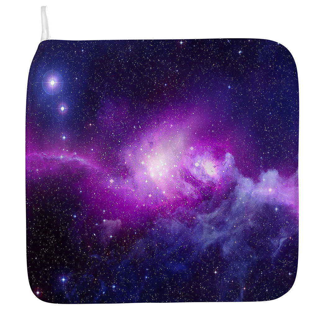 Purple Starfield Galaxy Space Print Hand Towel