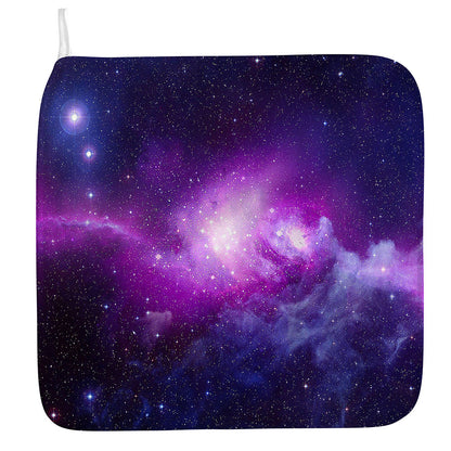 Purple Starfield Galaxy Space Print Hand Towel