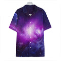 Purple Starfield Galaxy Space Print Hawaiian Shirt