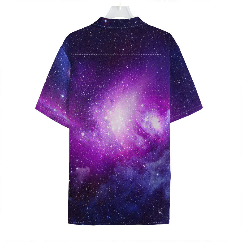 Purple Starfield Galaxy Space Print Hawaiian Shirt