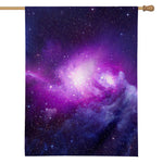 Purple Starfield Galaxy Space Print House Flag