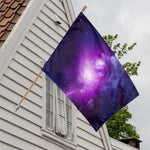 Purple Starfield Galaxy Space Print House Flag