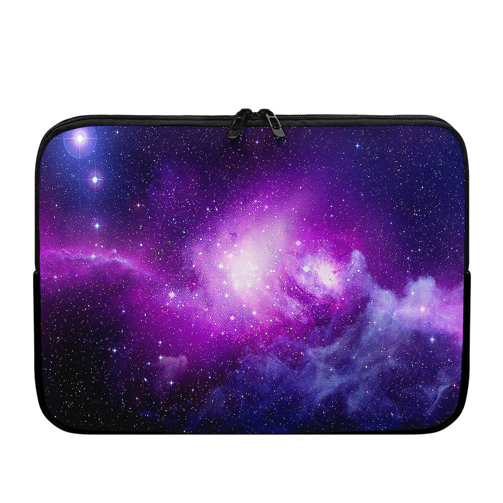Purple Starfield Galaxy Space Print Laptop Sleeve