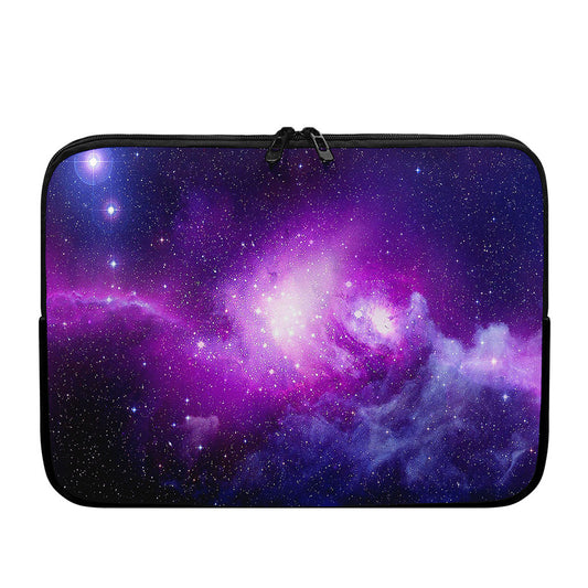 Purple Starfield Galaxy Space Print Laptop Sleeve
