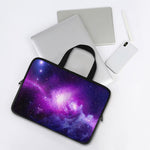 Purple Starfield Galaxy Space Print Laptop Sleeve With Handle