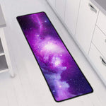Purple Starfield Galaxy Space Print Long Kitchen Mat