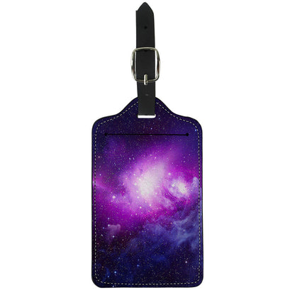Purple Starfield Galaxy Space Print Luggage Tag