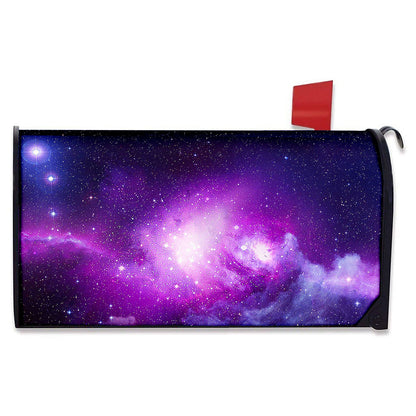 Purple Starfield Galaxy Space Print Mailbox Cover