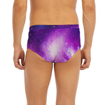 Purple Starfield Galaxy Space Print Men's Briefs