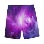 Purple Starfield Galaxy Space Print Men's Sports Shorts