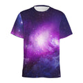 Purple Starfield Galaxy Space Print Men's Athletic T-Shirt