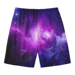 Purple Starfield Galaxy Space Print Men's Swim Trunks