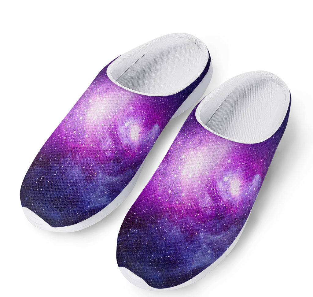 Purple Starfield Galaxy Space Print Mesh Casual Shoes