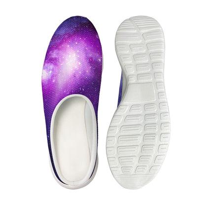 Purple Starfield Galaxy Space Print Mesh Casual Shoes