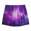 Purple Starfield Galaxy Space Print Mesh Shorts