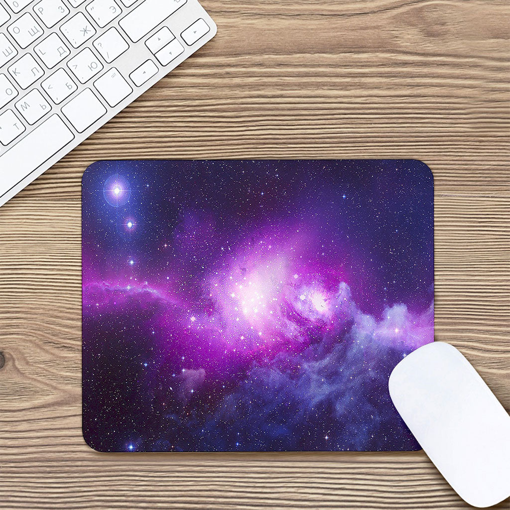 Purple Starfield Galaxy Space Print Mouse Pad