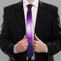 Purple Starfield Galaxy Space Print Necktie