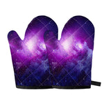 Purple Starfield Galaxy Space Print Oven Mitts