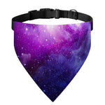 Purple Starfield Galaxy Space Print Over The Collar Dog Bandana