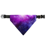 Purple Starfield Galaxy Space Print Over The Collar Dog Bandana