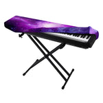 Purple Starfield Galaxy Space Print Piano Keyboard Cover