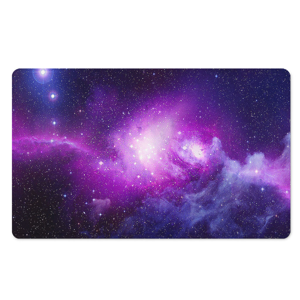 Purple Starfield Galaxy Space Print Polyester Doormat