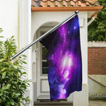 Purple Starfield Galaxy Space Print Polyester Flag