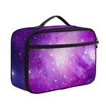 Purple Starfield Galaxy Space Print Portable Lunch Bag