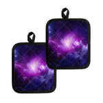 Purple Starfield Galaxy Space Print Pot Holders